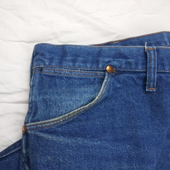 Vintage 80s Mens Wrangler Jeans 44x34 (meas 43x33) - Picture 3 of 8